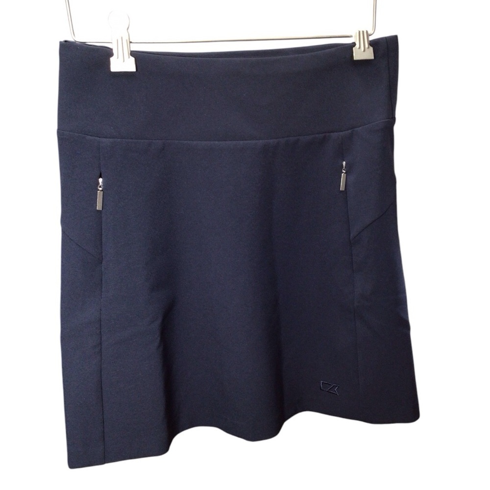 CUTTER & BUCK CB DRYTEC 50 UPF+ Women Liberty Navy Pull On Golf Skort nw…